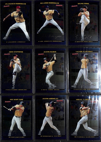 2002 Bowman Chrome & Bowman Chrome Draft Complete Sets (w. Rookie Autograph Sets) w. Joe Mauer Auto & David Wright Auto 